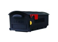 Architectural Mailboxes Patriot Black Large Plastic Post Mount Mailbox New In Box $99