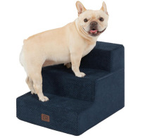 EHEYCIGA Dog Stairs for Small Dogs 13.5" H, 3-Step Dog Steps for Couch Sofa and Chair, Pet Steps for Small Dogs and Cats, Non-Slip Balanced Dog Indoor Ramp, Navy Blue $89