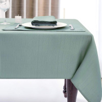 Joyful Day Luxury Stripe Fabric Spring Table Cloth, Heavy Weight Classic 100% Polyester Tablecloths, No Iron, Water Resistance Soil Resistant Holiday Table Cover 54" x 54" New $59