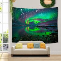 Uhometap Northern Lights Tapestry, Beautiful Galaxy Night Starry Tapestry Mystical Aurora Borealis Lake Reflection Tapestry/Tapestry Asst New asst $79