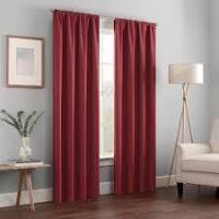 ECLIPSE Kendall Modern Blackout Thermal Rod Pocket Window Curtain 42" x 63"/54"x18" Sun Zero Room Darkening Seymour Rod Pocket Curtain Valance 54"x18" New Asst $59