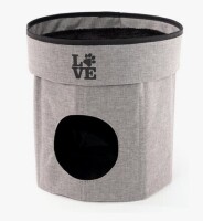 Tucker Murphy Pet™ Lucea 2-Tier Collapsible Cat Cave Cardboard | 14 H x 13 W x 13 D in Charcoal New In Box $89