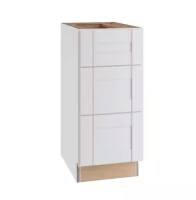 Contractor Express Cabinets Arlington Vesper White Plywood Shaker Stock Assembled Drawer Base Kitchen Cabinet Sft Cls 12 in W x 21 in D x 34.5 in H New In Box $499