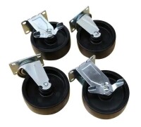 Husky 5 in. Caster Kit for Ready-to-Assemble Steel Garage Base Cabinets 4-Pack / HDX 4 in. Industrial Casters with Bumper (4-Pack) Assorted $79