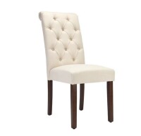 COLAMY Tufted Fabric Rolled Back Dining Chair New Open Box $299