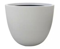 Southern Patio Citadel Medium 14 in. x 12 in. 24 qt. White High-Density Resin Outdoor Planter New $79