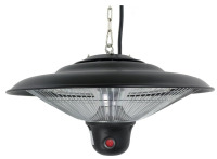 Hiland HIL-PHE-1500BR Electric Gazebo Indoor/Outdoor Heater with LED/Remote, 1500 Watts, Large, Black $199