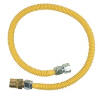 BrassCraft 3/4 in. FIP x 3/4 in. FIP x 36 in. Gas Connector (5/8 in. OD) w/Safety+Plus2 Thermal Excess Flow Valve (107,000 BTU) / BrassCraft 3/4 in. FIP x 3/4 in. FIP x 36 in. Gas Connector (5/8 in. OD) w/Safety+Plus2 Thermal Excess Flow Valve (107,000 BT