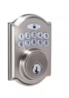 Defiant Castle Satin Nickel Single Cylinder Electronic Keypad Deadbolt New In Box $109