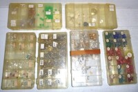 Box of Assorted Jewelry Making Trinkets, Stones and Beads with Reusable Container Assorted