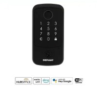 Defiant Matte Black Square Biometric Fingerprint Electronic Touchpad Deadbolt Powered by Hubspace $219