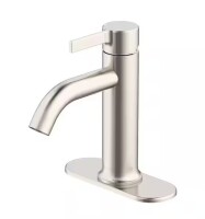 Glacier Bay Ryden Single-Handle Single-Hole Bathroom Faucet in Brushed Nickel $199