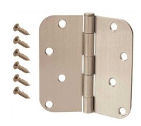 Everbilt 15002 4 in. / 3.5 in. Satin Nickel 5/8 in. Radius Door Hinge New Assorted