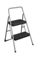 COSCO 2-Step Household Folding Steel Step Stool, ANSI Type 3, 200 lb. Weight Capacity (Platinum) New In Box $99.99