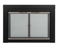 Pleasant Hearth Alsip Small Glass Fireplace Doors, H 28 in. x W 37.50 in. x D 0.95 in. New In Box $399