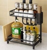 Vastexact Kitchen Spice Rack, 2 Tier Free Standing Organizer with Cutting Board Stand, Stainless Steel Kitchen Counter Shelf for Countertop Cabinets Pantry Bathroom New In Box $89