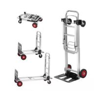 Vevor 2-in-1 Aluminum Folding Hand Truck 400 lbs. Capacity heavy-duty Industrial Collapsible cart with Rubber Wheels $199