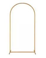 YIYIBYUS 78.64 in. x 41.33 in. Gold Metal Wedding Backdrop Stand Arch Arbor New In Box $199