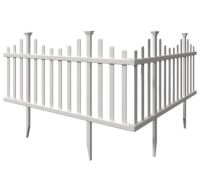 Zippity Outdoor Products 2.5ft H x 4.7ft W (2 Panels) No Dig Zippity Madison Fence Panel Kit, No Dig Fence Panels, White Vinyl Fences for Yard, Temporary Fence for Backyard, White Picket Fence Garden Border, DIY Fence ZP19001 New Open Box $209