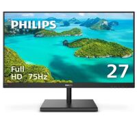 PHILIPS 271E1S 27" Frameless Monitor, Full HD IPS 1080P IPS, 124% sRGB, FreeSync 75Hz, VESA / Sceptre Curved 24-inch Gaming Monitor 1080p R1500 98% sRGB HDMI x2 VGA Build-in Speakers, VESA Wall Mount Machine Black Damaged Screen Assorted $599