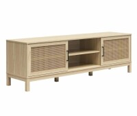 Mainstays Cane TV Stand for TVs up to 85", Spring Pine, New In Box $299