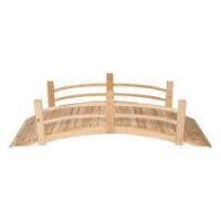 Shine Company 6 ft. Natural Cedar Wood Classic Arch Garden Bridge with Side Rails New in Box $499