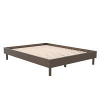 Cologne Tool-Less Wood Platform Bed, Queen, Walnut, New in Box $499