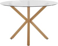 Ren Home Jumi Glass Dining Table, Oak, New in Box $399