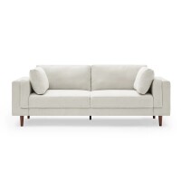 Kraz MINIMORE Modern Style 85'' Square Arm Sofa, Beige Corduroy, New in Box $899