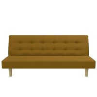 DHP Tamlin Futon, Couch and Sleeper, Mustard Linen, New in Box $399