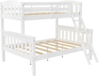 DHP Airlie Twin over Full Bunk Bed, White, Wood Construction, Converts to Twin/Full, 4-Step Ladder, Guard Rails, New in Box $499