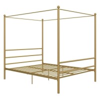 Mainstays Canopy Bed, Full, Gold Metal, New in Box $499