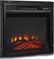 Ameriwood Home 18" Electric Fireplace Heater for TV Stand, Recessed 1400 W Electric Stove Heater with Remote Control, New in Box $399