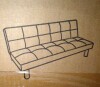 DHP Nola Futon, White Faux Leather, New in Box $399 - 2