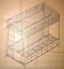 DHP Twin over Twin Silver Metal Bunk Bed with Gray Storage Bins, New in Box $299 - 2