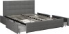 DHP Rose Upholstered Platform Bed with Underbed Storage Drawers and Button Tufted Headboard and Footboard, No Box Spring Needed, Queen, Gray Linen, New in Box $299