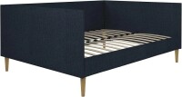 DHP Franklin Mid-Century Upholstered Daybed Frame, Full, Navy Linen, New in Box $599