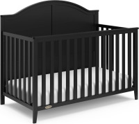 Graco Wilfred 5-in-1 Convertible Crib (Black) – GREENGUARD Gold Certified, Converts to Toddler Bed and Full-Size Bed, Fits Standard Full-Size Crib Mattress, Adjustable Mattress Support Base, New in Box $299