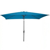 Pure Garden 10' Market Rectangular Tilt Patio Umbrella with Push Button in Turquoise, New in Box $199