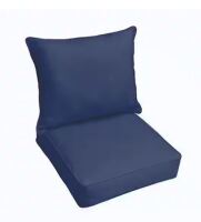 Mozaic 23 x 25 Deep Seating Outdoor Pillow and Cushion 2-Piece Set in Solid Marine / Greendale Home Fashions 23 in. x 73 in. Outdoor Chaise Lounge Cushion in Marine Blue New In Box Assorted $199