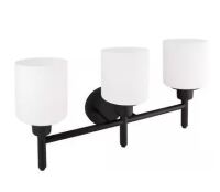 Design House Aubrey 3-Light Matte Black Vanity Light New In Box $199