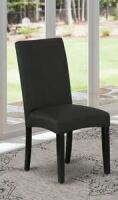 East West Furniture DRP1T24 Driscol Parson Chair - Black Color Linen Fabric Padded Dining Chair, Black New In Box $219