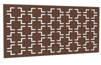 Elevens 47 in. Stainless Steel Privacy Screen Garden Fence in Brown New In Box $299