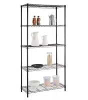 HDX 5-Tier Steel Wire Shelving Unit in Black (36 in. W x 72 in. H x 16 in. D) New In Box $199