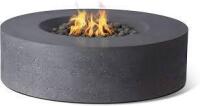 Pyromania Beeman 11.5'' H x 41'' W Concrete Outdoor Fire Pit Table With 2 bags of Bali Beach Rock New in Box $1899