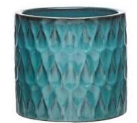 Southern Patio Ariel Medium 9.5 in. x 8.66 in. 7 qt. Blue Ceramic Indoor Pot New $79