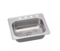 Proflo Bealeton 25 x 22 in. 4-Hole Stainless Steel Single Bowl Drop-in Kitchen Sink New In Box $299