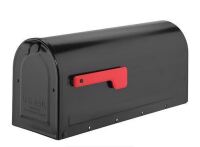 Architectural Mailboxes MB1 Black, Medium, Steel, Post Mount Mailbox New In Box $99