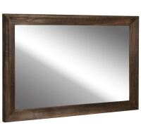 Neutypechic Rustic Wood Wall Mirror for Bathroom, Rectangle 24 x 36 inch Hanging Mirror with Wooden Frame for Living Room, Bedroom, Entryway (24x36 inch, Vintage Light Brown) Similar to Picture New In Box $299