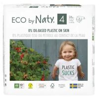 Eco by Naty Eco-Friendly Baby Diapers Size 4, 26 Count New